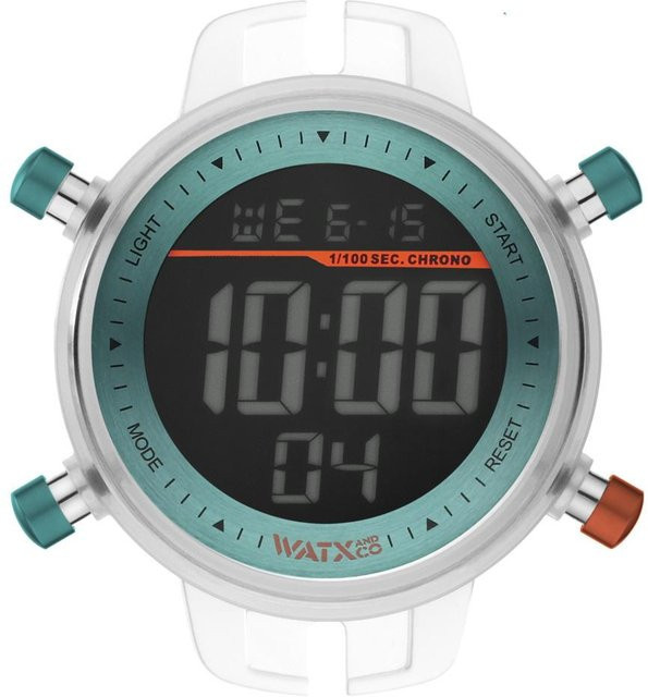 Watxandco Digitaluhr, Quarz, Kunststoff, Schwarz, 43 mm, Unisex - Bild 1
