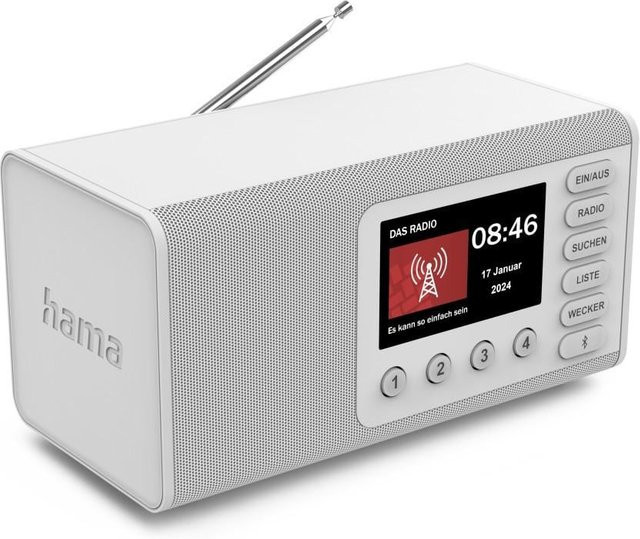Hama Digitalradio DR1001 Radiowecker mit FM/DAB/DAB+/Bluetooth in Weiß - Bild 1