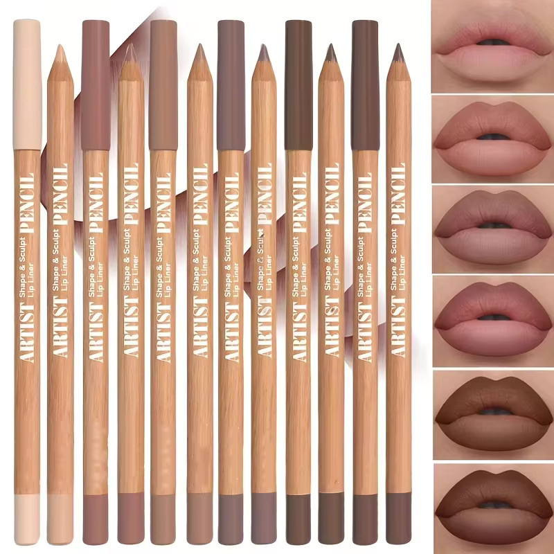 6-teiliges Lipliner-Set, matt, Beere, Braun, Rosa - Bild 2