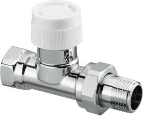 Oventrop Thermostatventil CV 9 Durchgang aus verchromtem Messing in Silber, DN 15, einstellbar - Bild 1
