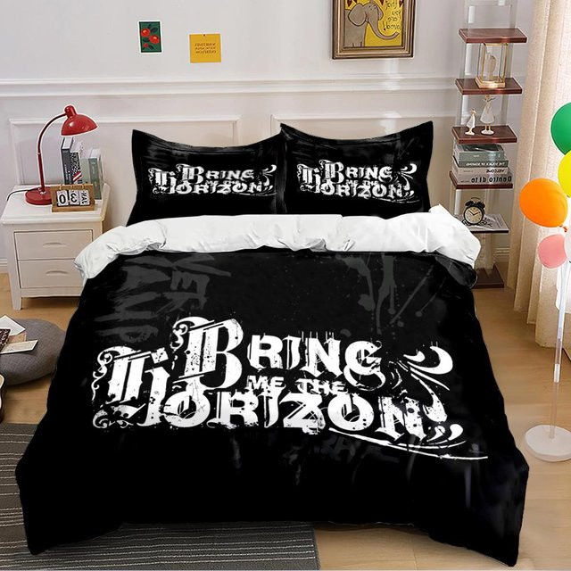 Bring Me The Horizon Bettwäscheset Peachy Hug in Schwarz, bestehend aus 1 Bettbezug und 2 Kissenbezügen, B/H: 260 x 240 cm - Bild 1