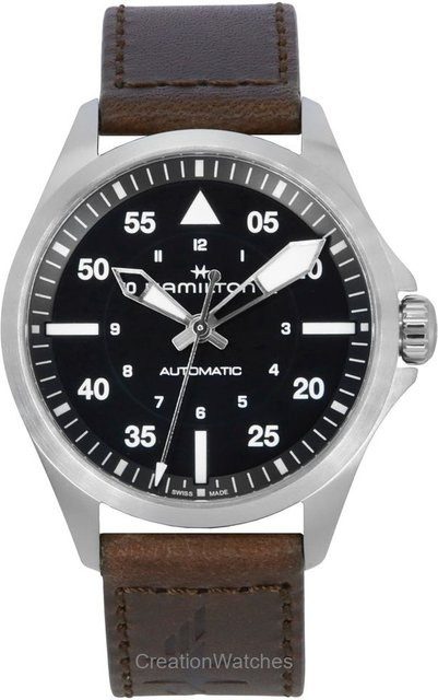 Hamilton Armbanduhr, Automatik, Leder, Schwarz, Herren - Bild 1