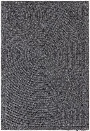 Jotex Fußmatte CHO in Grau mit modernem Grafikdesign, rutschfest, B: 60 cm, T: 90 cm - Bild 1