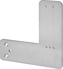 Montageplatte für Rohrrahmentüren DENI EH-Türwächter, Farbe: Silber, L165 x B160 mm - Bild 1