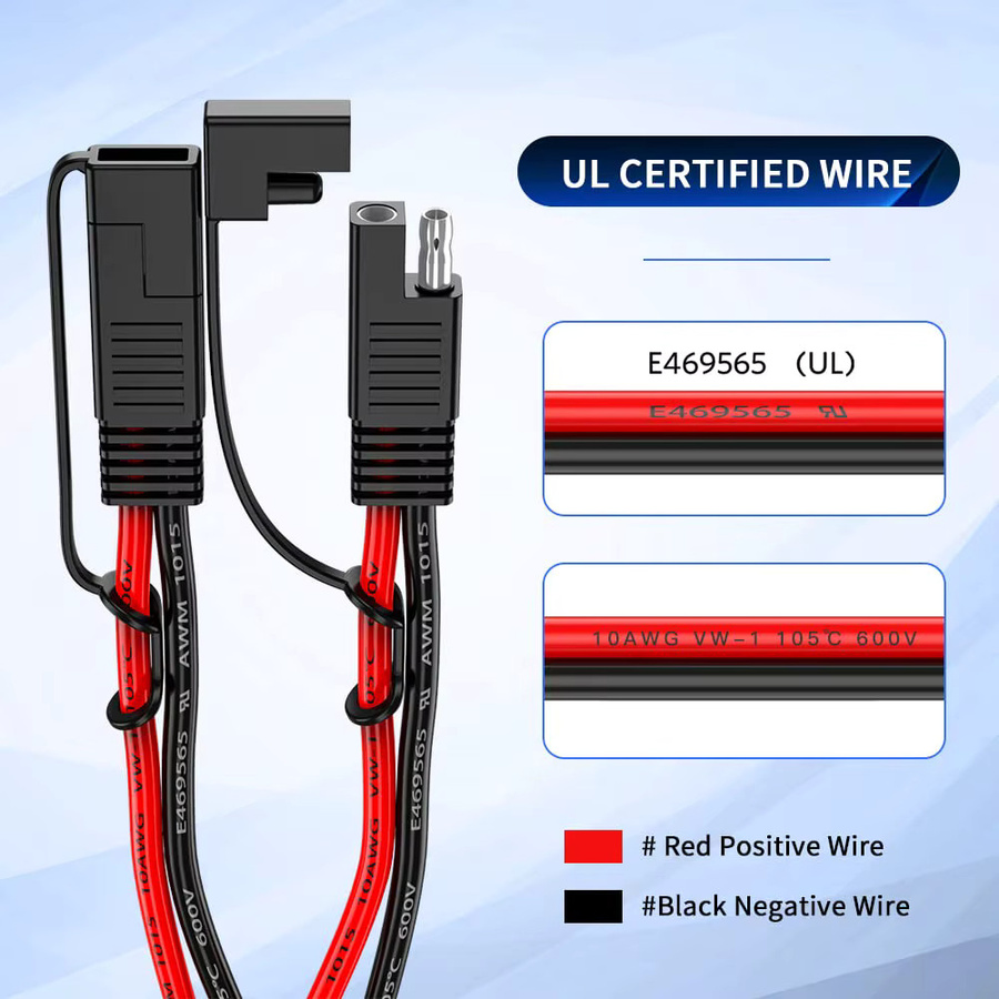 Anchtek 10AWG SAE auf SAE Verlängerungskabel Automotive Adapterkabel für Solarpanel und Batterieladegerät - Bild 4