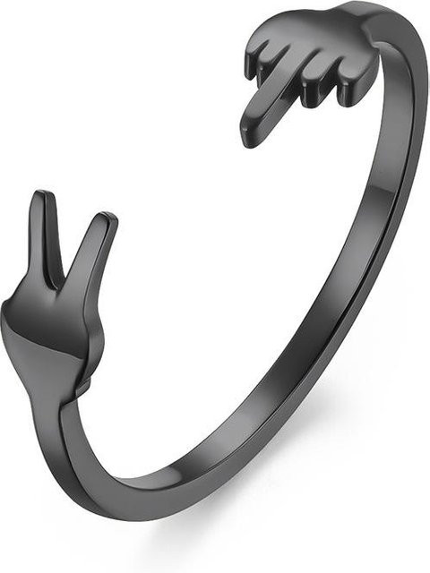 YIRAN Jewelry Ring, Titanstahl, Schwarz, Unisex, Ringgröße 12 - Bild 1