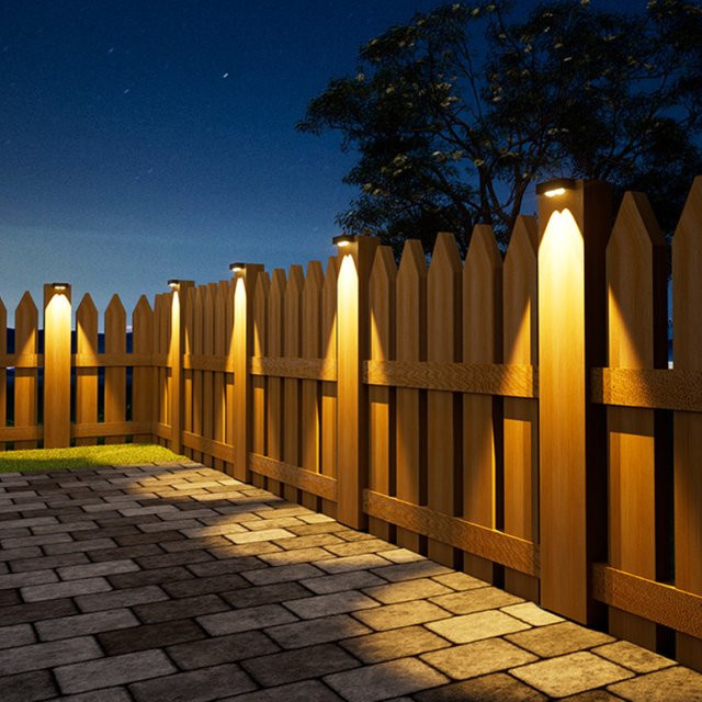 ZTree Solar-Stufenleuchten in Schwarz, wasserdichte LED-Wandleuchten für Garten, Terrasse und Gehweg, warmweißes Licht - Bild 1