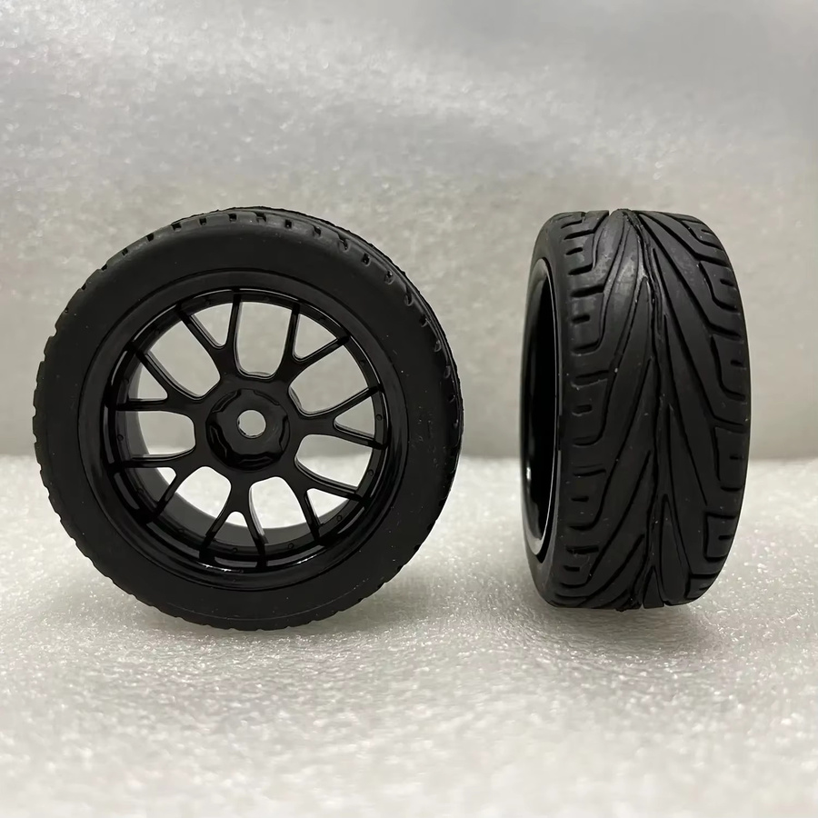 NeebRC RC-Gummireifen, 4-teiliges Set, 1:10, 65mm, 12mm Sechskant-Nabe - Bild 3