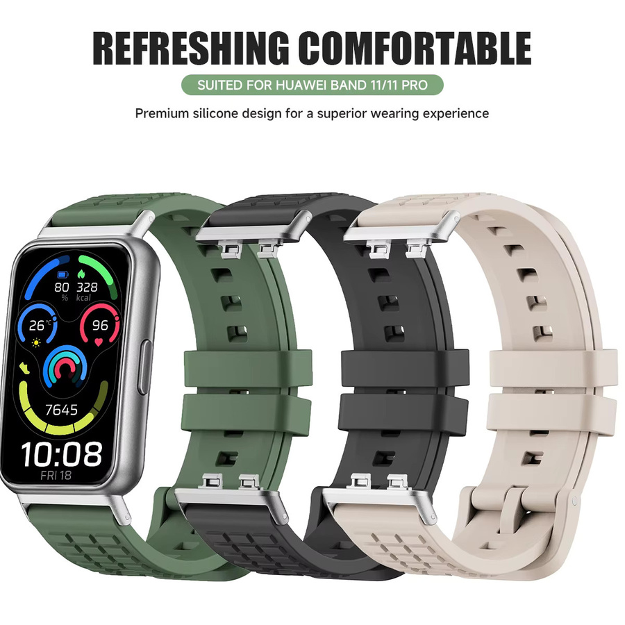 CAOWTAN Uhrenarmband Silikon, Schwarz, Huawei Watch 11/11Pro - Bild 2