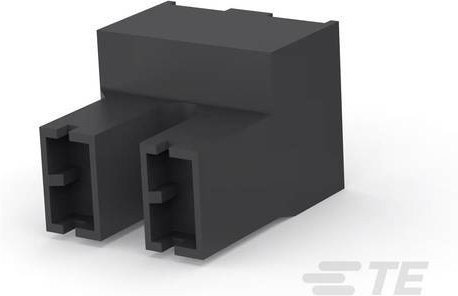 TE Connectivity Leiterplattensteckverbinder Positive Lock, Schwarz, Rastermaß: 10 mm, 2 Polzahl - Bild 1