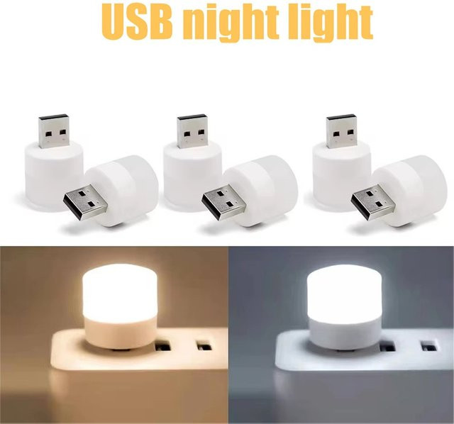Mrgabwte Energiesparende USB-Leselampe in Weiß mit warmweißem Licht für Notebook, Laptop und Camping - Bild 1