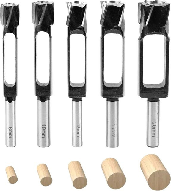 ALLSOME Deep Plug Cutter Bohrer Set aus Kohlenstoffstahl in Silber mit 56 mm Schnitttiefe für die Präzisionsholzbearbeitung - Bild 1