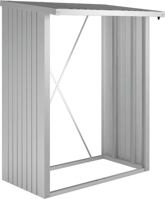 Biohort Kaminholzregal WoodStock 150 Kaminholzlager Silber-Metallic B/H/T: 157 x 199 x 102 cm - Bild 1