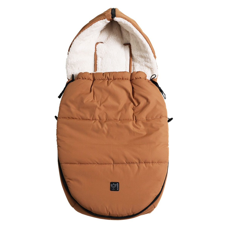 Kaiser Fleece-Fußsack Hoody 2.0 für Babyschale und Babywanne in Camel/Braun, B: 80 cm, T: 40 cm - Bild 1
