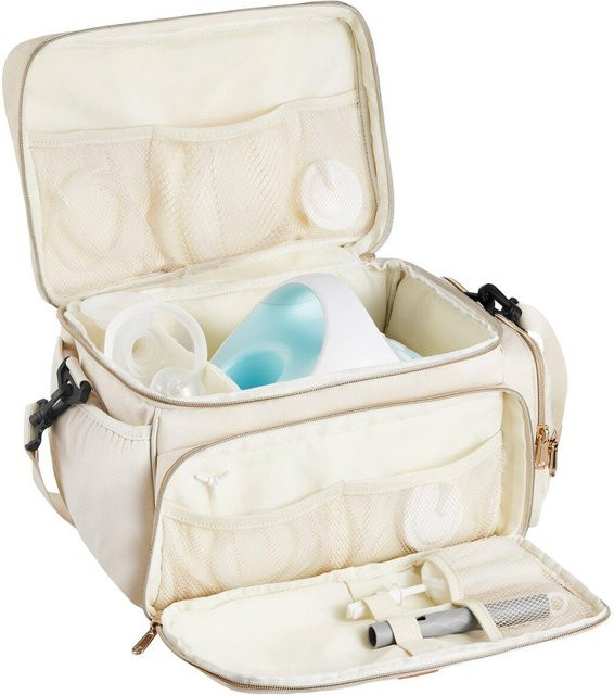 Buying Solutions MB Stilltasche mit wasserdichter Matte in Beige, Tragbare Milchpumpen-Tasche und Zubehör für Muttermilchlagerung, Passend für S1/S2 - Bild 1