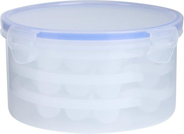 CosyHome Eiswürfelform aus Silikon für runde Eisbälle, 1,1 l, Weiß, 3 Schichten, stapelbar - Bild 1