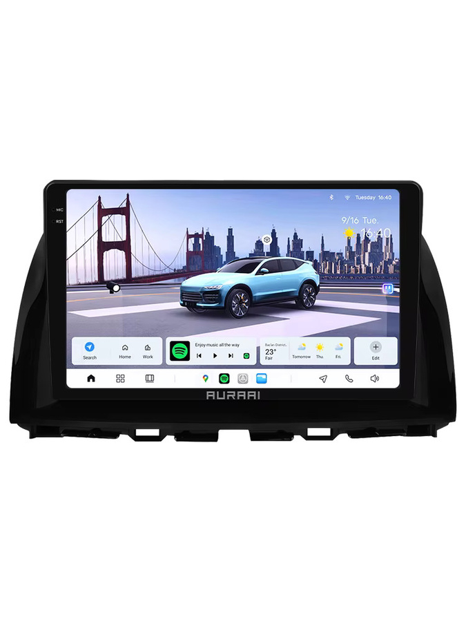 AURAAI X100 Android Auto Intelligenter Bildschirm für Mazda CX5 2012-2015 mit 4G, CarPlay, GPS und Sprachsteuerung in Schwarz - Bild 4