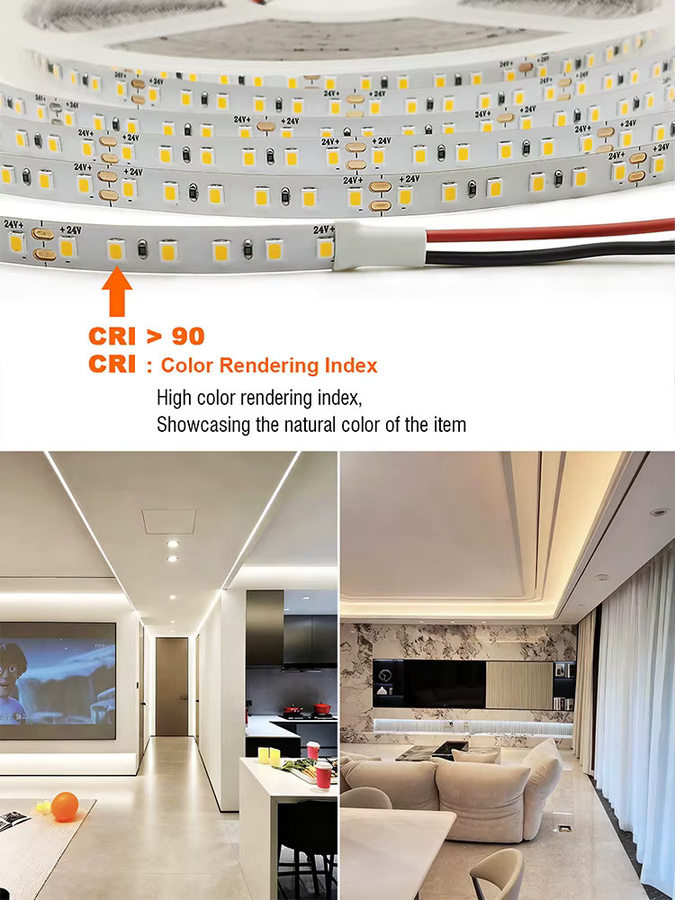 Dengsum LED-Streifen Weiß mit CRI90 Farbindex, flexible SMD Lichtleiste, schneidbar - Bild 3