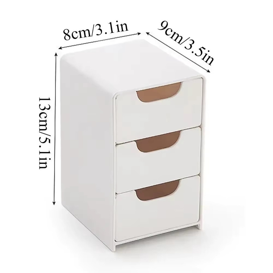 Untior Mini Desktop-Aufbewahrungsbox in Weiß für Schmuck und Kosmetik - Bild 3