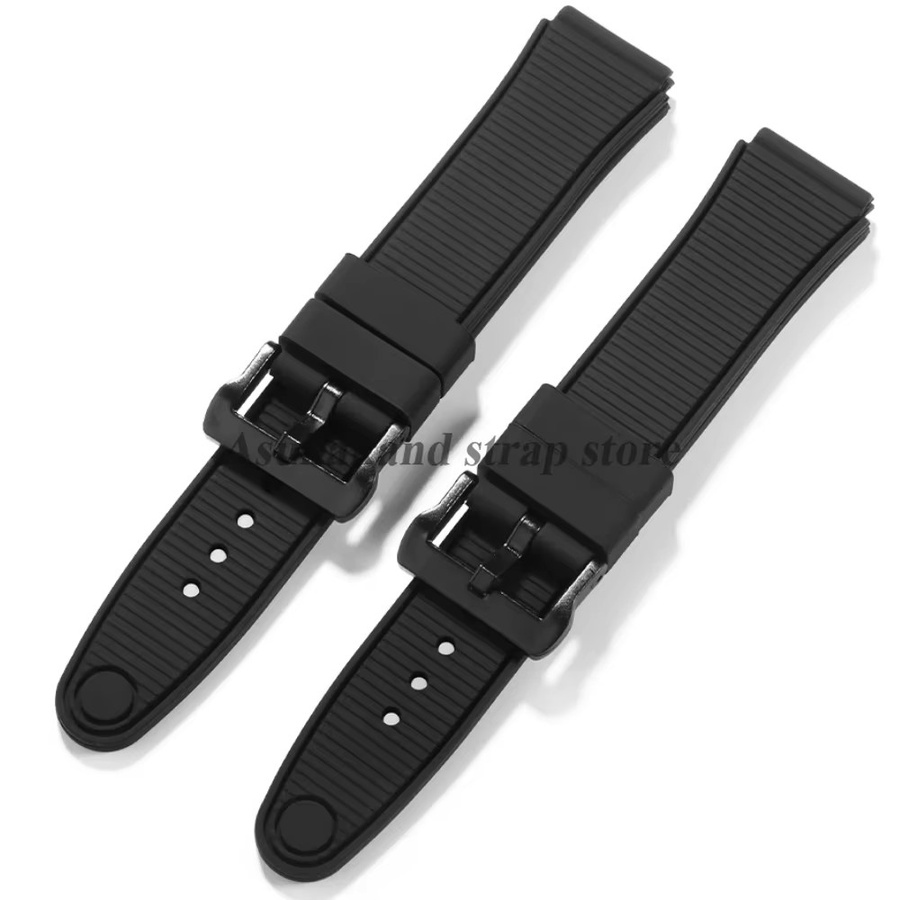 asukaband Uhrenarmband Silikon, Schwarz, 18 mm, Herren - Bild 2