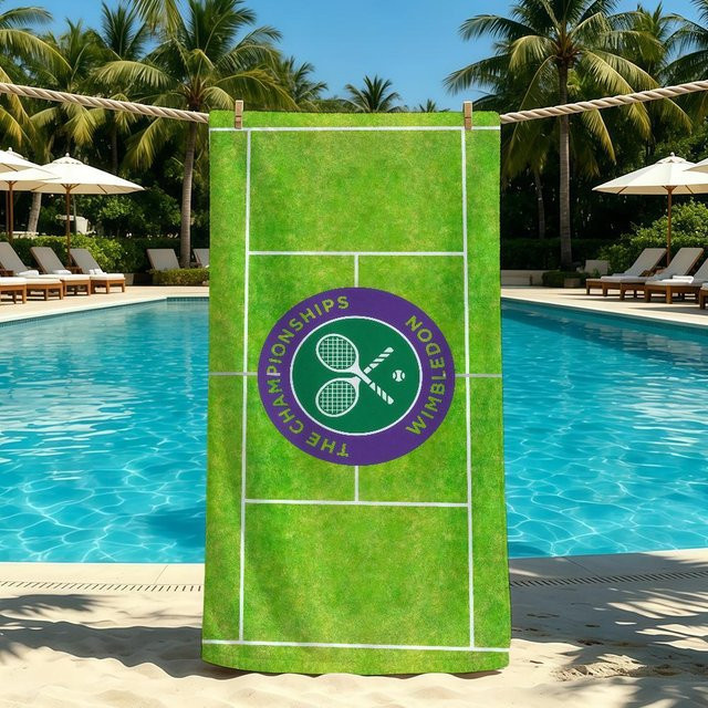 JMG Household Supplies Tennis Wimbledon Handtuch, Grün, B/H: 70 x 140 cm - Bild 1