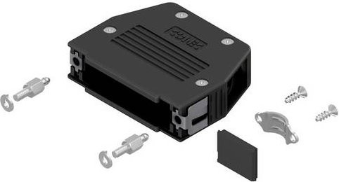 Conec SnapLock D-SUB Gehäuse 16-003270E aus Kunststoff in Schwarz mit 25 Polen und 90° oder 180° Ausrichtung - Bild 1