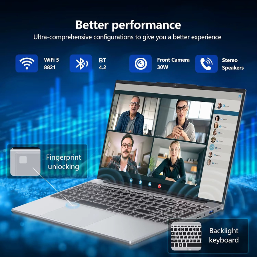 Gaming-Laptop mit Windows 11 Pro, Intel Core i9 10980HK, 16GB RAM, 256GB SSD, Fingerabdruck-Sensor und Hintergrundbeleuchtung, Farbe: Silber - Bild 3