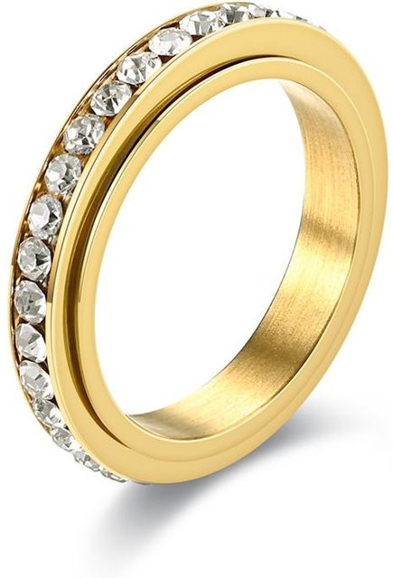Partnerringe Edelstahl, Zirkonia, Unisex, Ringgröße 10 - Bild 1