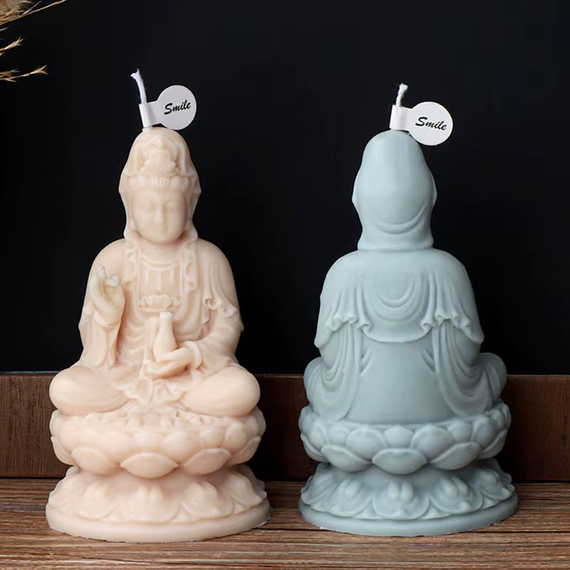 Silikonform für 3D Buddha Guanyin Duftkerzen und Gipsfiguren in abstrakter Skulptur-Optik zur Tischdekoration - Bild 5