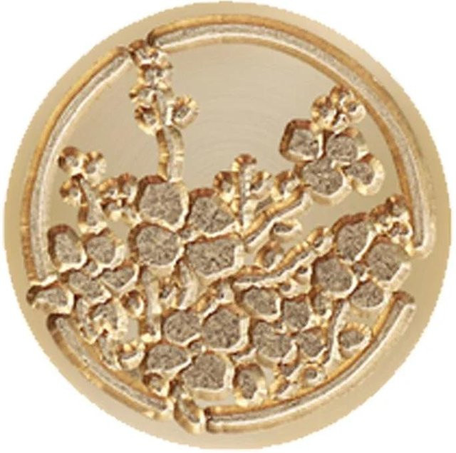 Fashnics Wachssiegel Stempelkopf aus vergoldetem Messing in Gold, Vintage Rund Antik für Einladungen und Scrapbooking - Bild 1