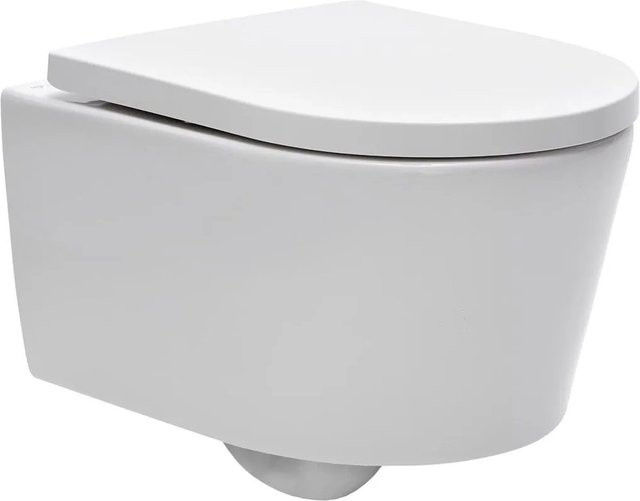 Swiss Aqua Technologies Wand-WC Kurz in Weiß mit SoftClose WC-Sitz, Rimless-Spülung und TakeOff Funktion - Bild 1
