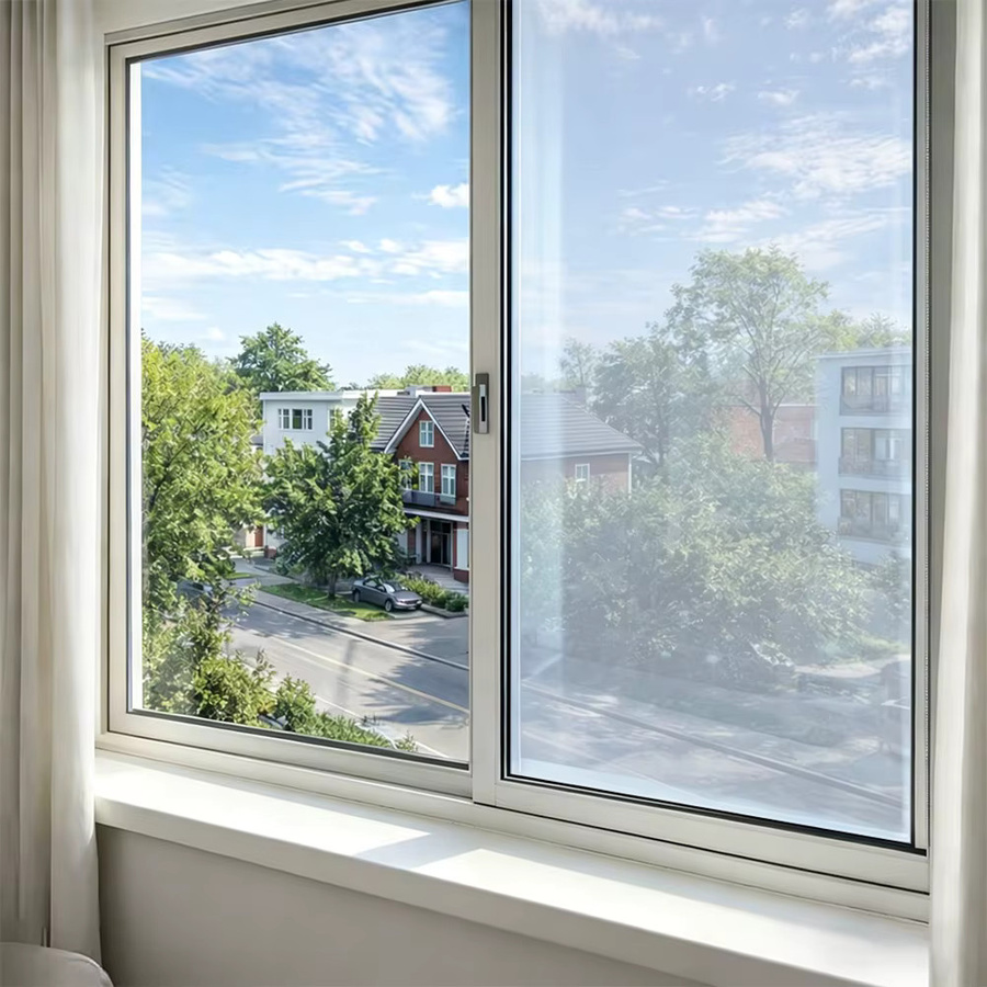 BUNPIG Einweg-Sichtschutzfolie für Fenster in Transparent und Silber mit UV-Schutz und Tageslicht-Wärmekontrolle, statisch haftend und ohne Klebstoff für Haus, Schlafzimmer, Balkon oder Autoglas - Bild 2