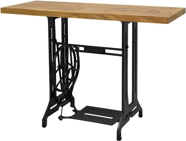 vidaXL Nähmaschinen-Konsolentisch in Vintage-Optik, braun, B/T/H: 110 x 40 x 75 cm - Bild 1