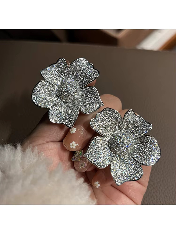 choucong Ohrringe, Weißgold, Diamant, Zirkonia, Damen - Bild 6
