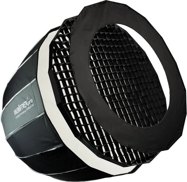 Walimex Pro Studio Parabolic Softbox mit 360 Grad Schirmfunktion, Grid und Maske für Bowens Mount, Schwarz - Bild 1
