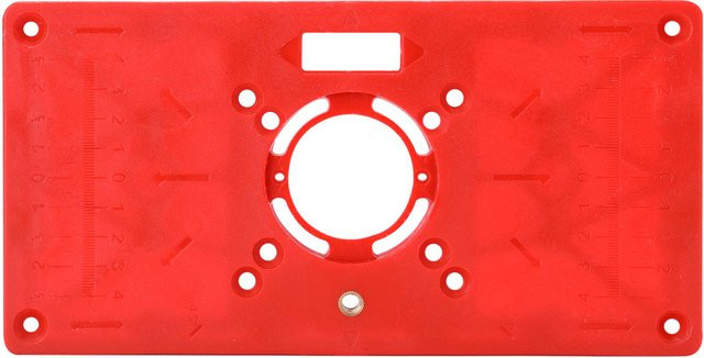 Router-Tisch-Einlegeplatte für Holzbearbeitungs-Graviermaschinen als Flip-Board-Fräs- und Schlitzwerkzeug, Farbe: Rot, B/T/H: 23,2 x 11,9 x 1,0 cm - Bild 1