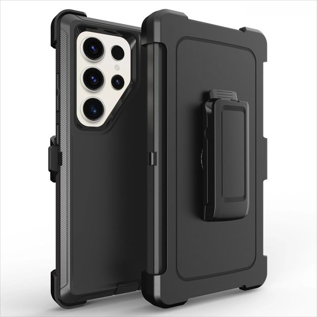 Stoßfeste Schutzhülle mit Gürtelclip für Samsung Galaxy S23 Plus in Schwarz - Bild 1