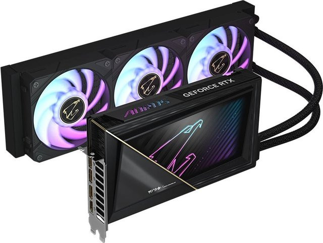 Gigabyte AORUS GeForce RTX 5080 XTREME WATERFORCE 16G Grafikkarte, 16 GB GDDR7 OC, Schwarz - Bild 1