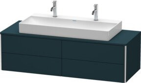 Duravit Waschtischunterschrank XSquare blau s-matt, wandhängend, 4 Schubladen, B: 140 cm, H: 54,8 cm, T: 40 cm - Bild 1