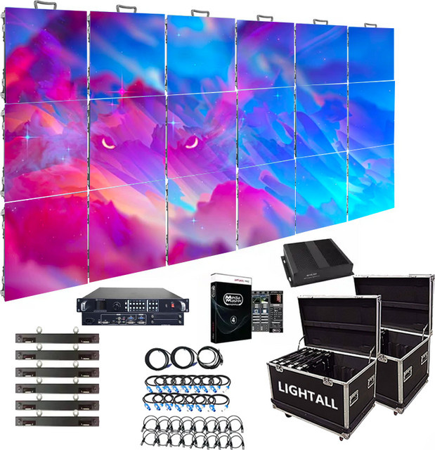 SZLIGHTALL Outdoor LED-Videowand P3.91 LED-Display, 24 Stück, Schwarz, B/H: 50 x 50 cm pro Panel - Bild 1