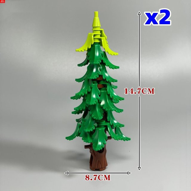 Yiran toy MOC Bausteine Winterpark Szene Kiefer & Zypresse 6–12 Jahre - Bild 1