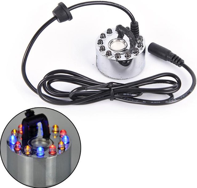 Golden Childhood Ultraschall Nebelmaker mit 12 LEDs und Ionisator in Silber - Bild 1