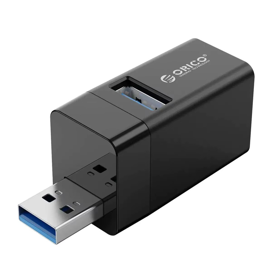 ORICO USB 3.0 Hub 3-Port Laptop Extender in Schwarz - Bild 3