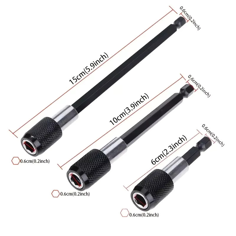 Magnetischer Hex Bohrer Halter mit Schnellwechsel-Funktion und 1/4 Zoll Adapter von atooltour in Schwarz - Bild 3