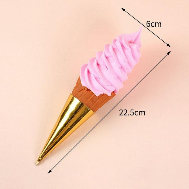Binchi Simulation Eiscreme Kuchen, Künstliche Lebensmittel, Rosa, 22.5cm - Bild 1