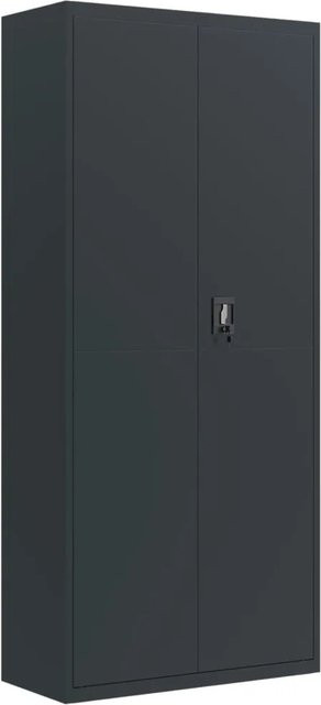 vidaXL Aktenschrank aus Stahl in Anthrazit mit Regalböden und Schloss, B/T/H: 90 x 40 x 200 cm - Bild 1