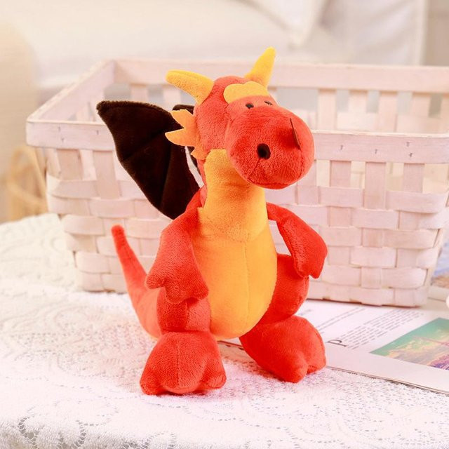JoanMiro Dinosaurier-Tyrannosaurus Rex-Plüschtier, kleine fliegende Drachenpuppe, orange - Bild 1