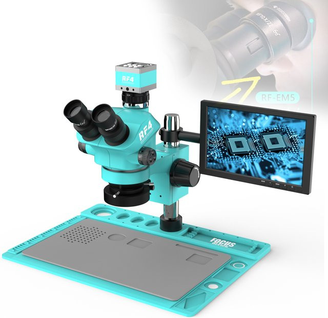 RF4 Optisches Trinokular-Stereomikroskop RF7050TVD2-2KC2-S010 mit 10-Zoll HD-Monitor und 1080P 2K Kamera für Vergrößerung und Synchronisation Zoom - Bild 1