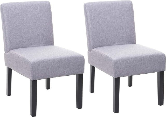 2er-Set MCW Esszimmerstuhl F61 in Grau aus Stoff und Textil - Bild 1