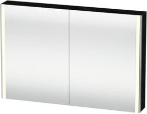 Duravit XSquare Universal-Spiegelschrank in Eiche Schwarz mit LED-Beleuchtung, Sensor-Schalter und Steckdose für den Badezimmer, B/H/T: 120 x 80 x 15,5 cm - Bild 1